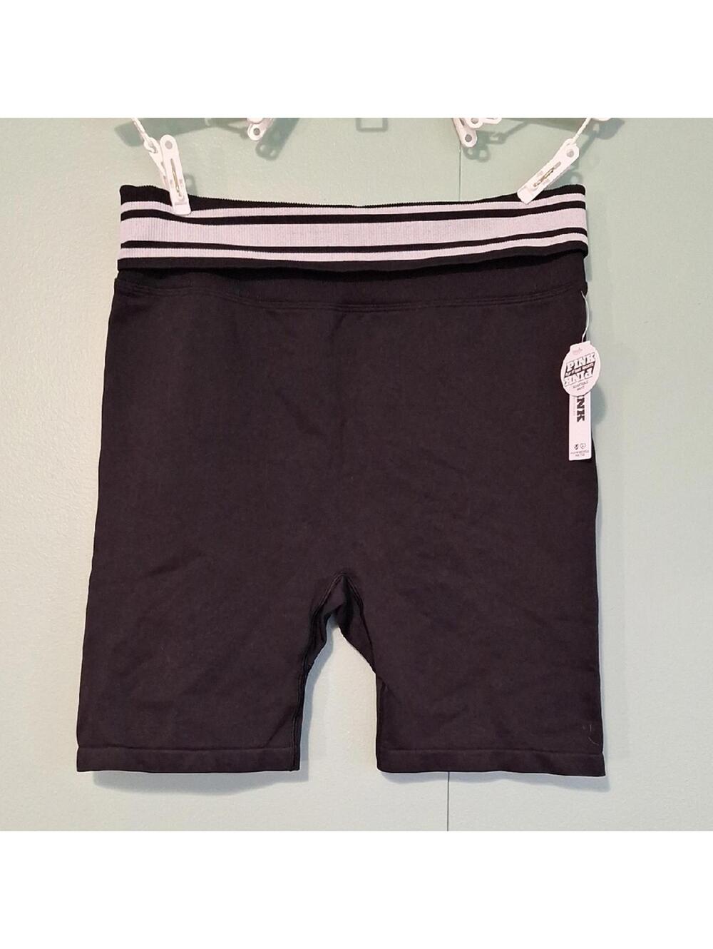 Nwt Pink Victorias Secret Black And White Bike Short Size Large
